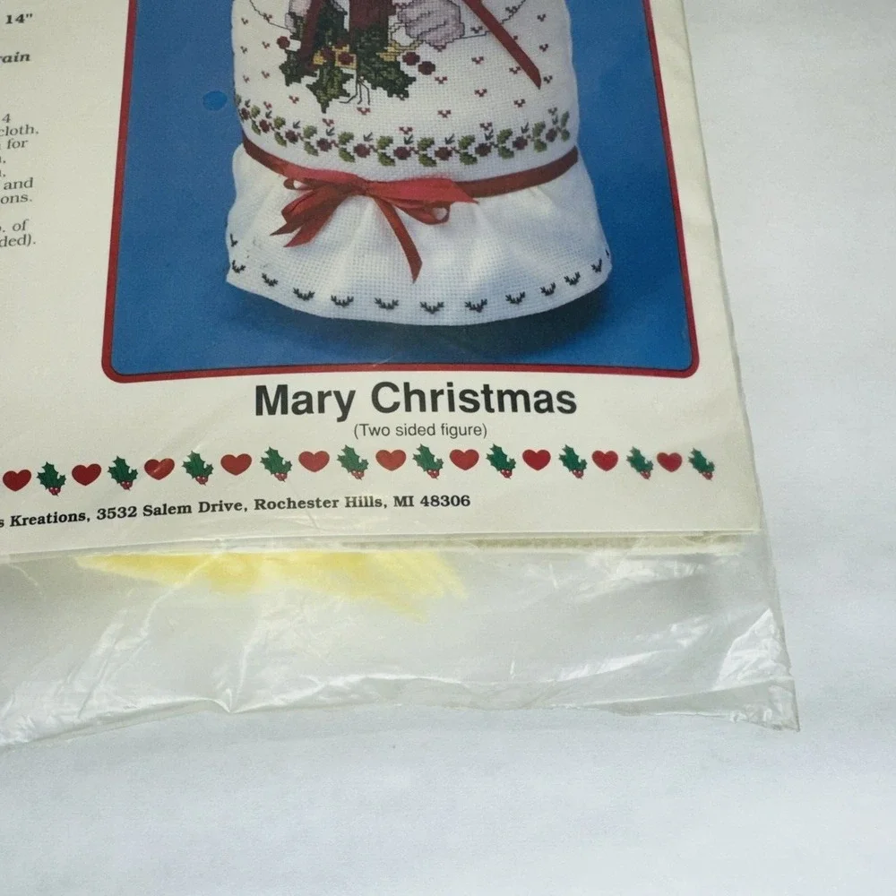 Loving‎ Stitches Cross Stitch Kit MARY CHRISTMAS 2-sided Figure 1990 Kit 10